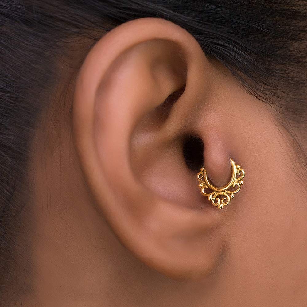 Amazon.com: Unique Tragus Earring, Gold 