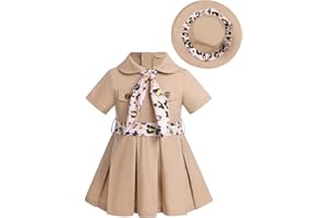 OBEEII Wild One Birthday Outfit Baby Girls Zoo Keeper Safari Dress up First Birthday Cake Smash Photoshoot Outfit