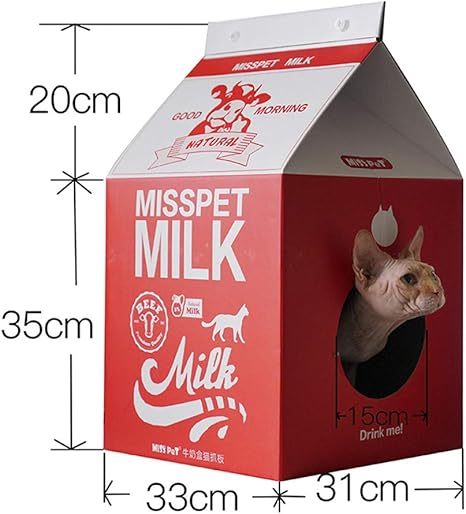 milk carton cat house