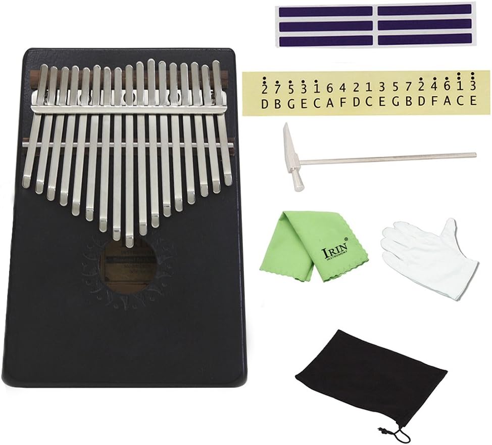 ammoon 17 Key Thumb Piano Kalimba Mbira Pocket Solid Mahogany Wood Musical Instrument Gift