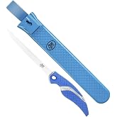 Cuda 6" Fillet Flex #18870 Titanium Bonded Corrosion Resistant Stainless Steel Blade Fish Knife with Flex Edge &amp; Non-Slip Grip | Sheath Included | for Freshwater &amp; Saltwater Use