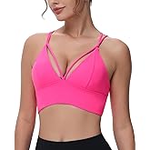 MotoRun Bralettes for Women, Strappy Sports Bra Push up Bralette Sexy Bras Rave Top