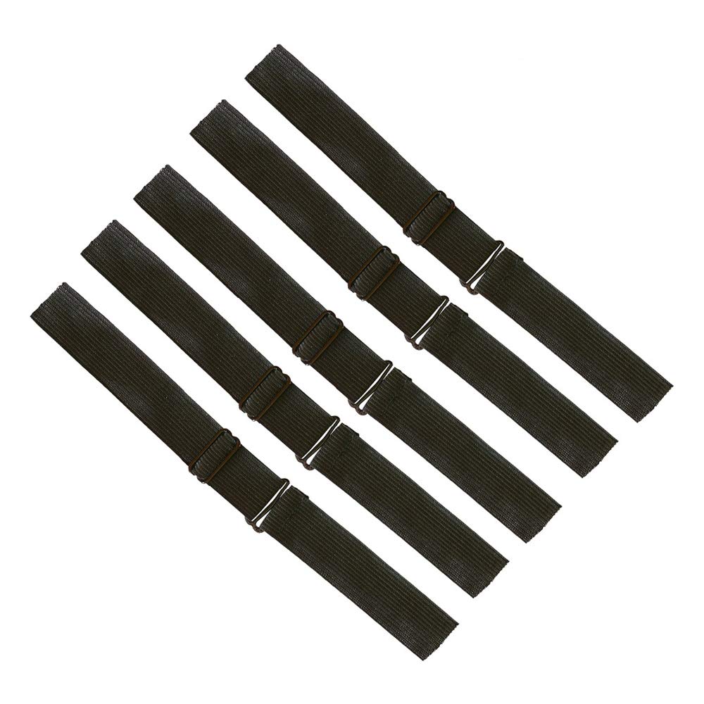 5pcs Black Adjustable Wig Band Straps Elastic Bands for Wigs Cap Accessories (2.5cm)