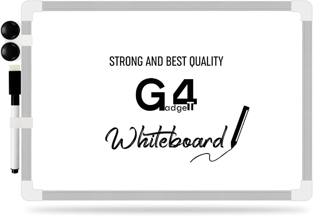 G4GADGET Dry Wipe Magnetic Whiteboard 20x30cm Double Sided with Eraser