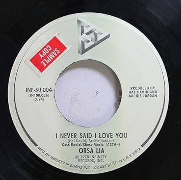Orsa Lia Orsa Lia 45 Rpm I Never Said I Love You No Walls No
