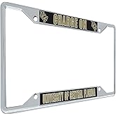 Desert Cactus University of Central Florida License Plate Frame Knights UCF Holder for Front or Back of Car Metal Car Tag Holder Officially Licensed (Slogan 1)