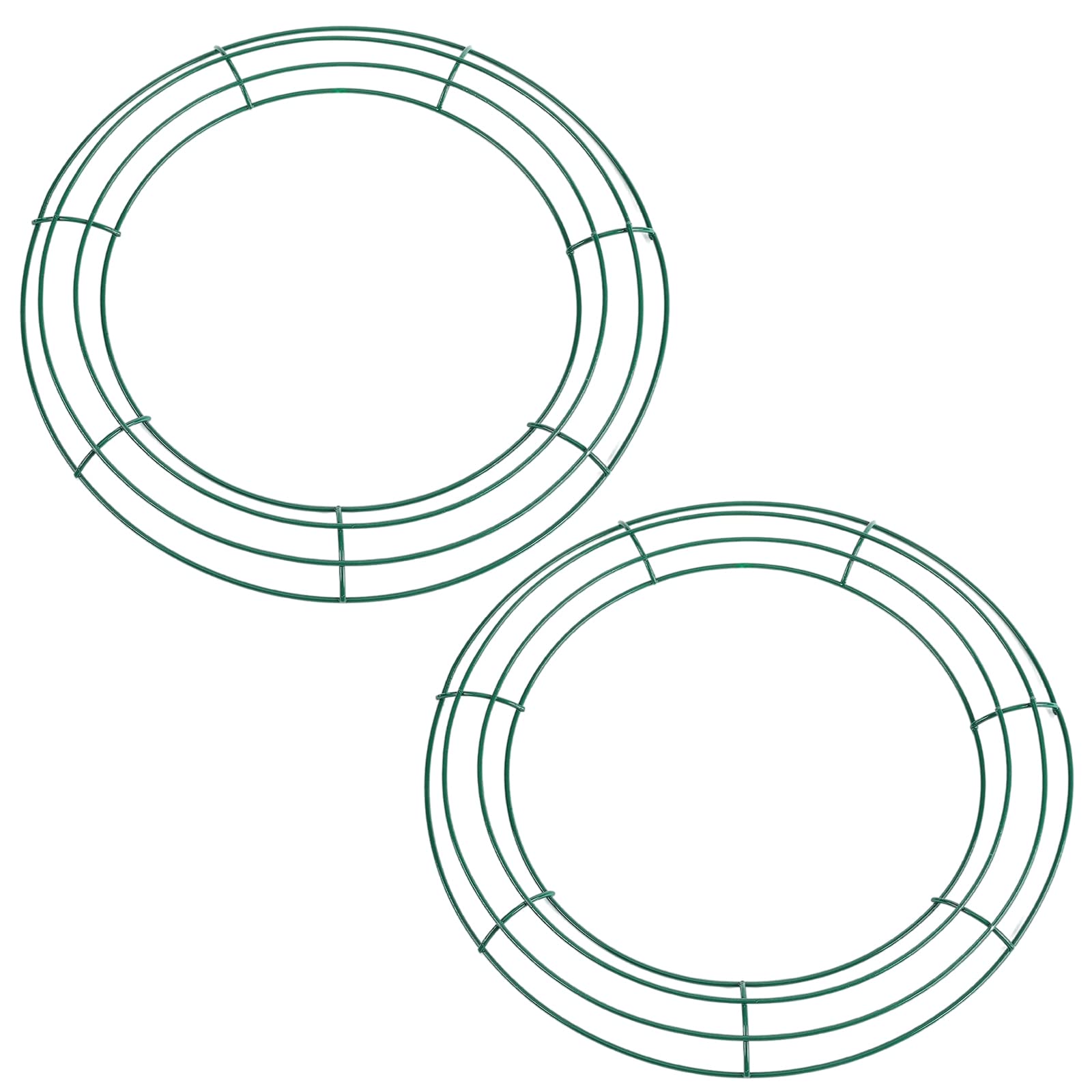 2 Pack Christmas Wire Wreath Rings 12 inch Metal Wreath Frame - 30cm Round Wire Wreath Frame for Christmas Wreath Making Rings Base, Wedding Garland Ring, Garden, Home Deco Supplies DIY Crafts