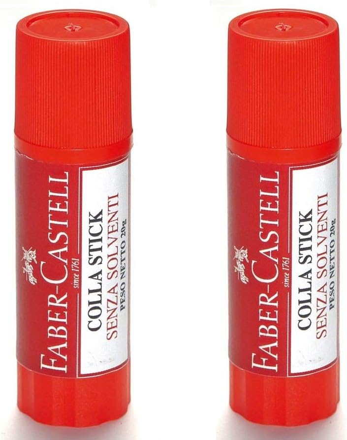 Faber-Castell Glue Sticks - 20g - Blister Pack of 2, White, 20 grammi
