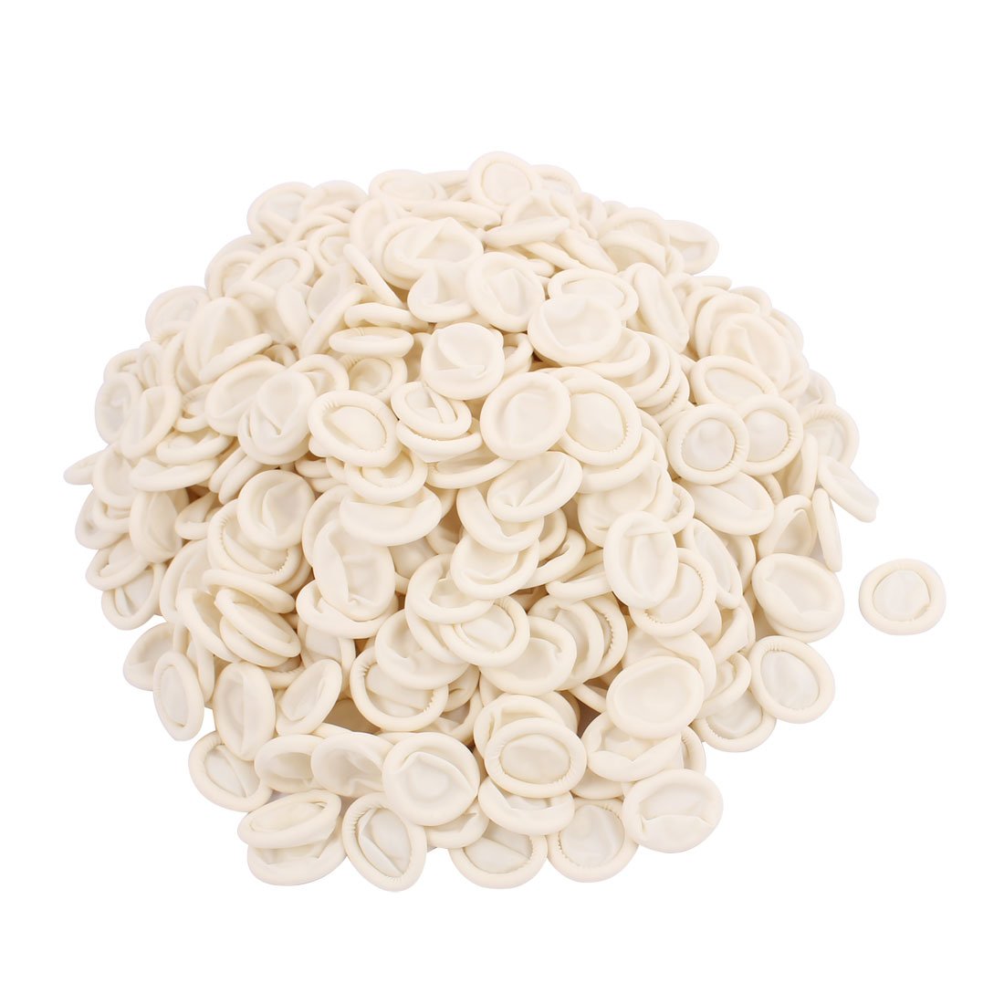 sourcingmap 500pcs 5.5cm Length White Working Tool Anti-Static Elastic Finger Protector Cots