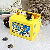 Cute Coin Bank, Stealing Coin Money Box Piggy Bank, Saving Box Money Box Kids Children Present Gift - Yellow