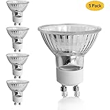 eTopLighting 5 Pack of GU10 Base Halogen Multi Purpose Bulb, 120V 20W Light Bulb, 2000 Life Hour, Clear Face Glass Cover, APLIQ629