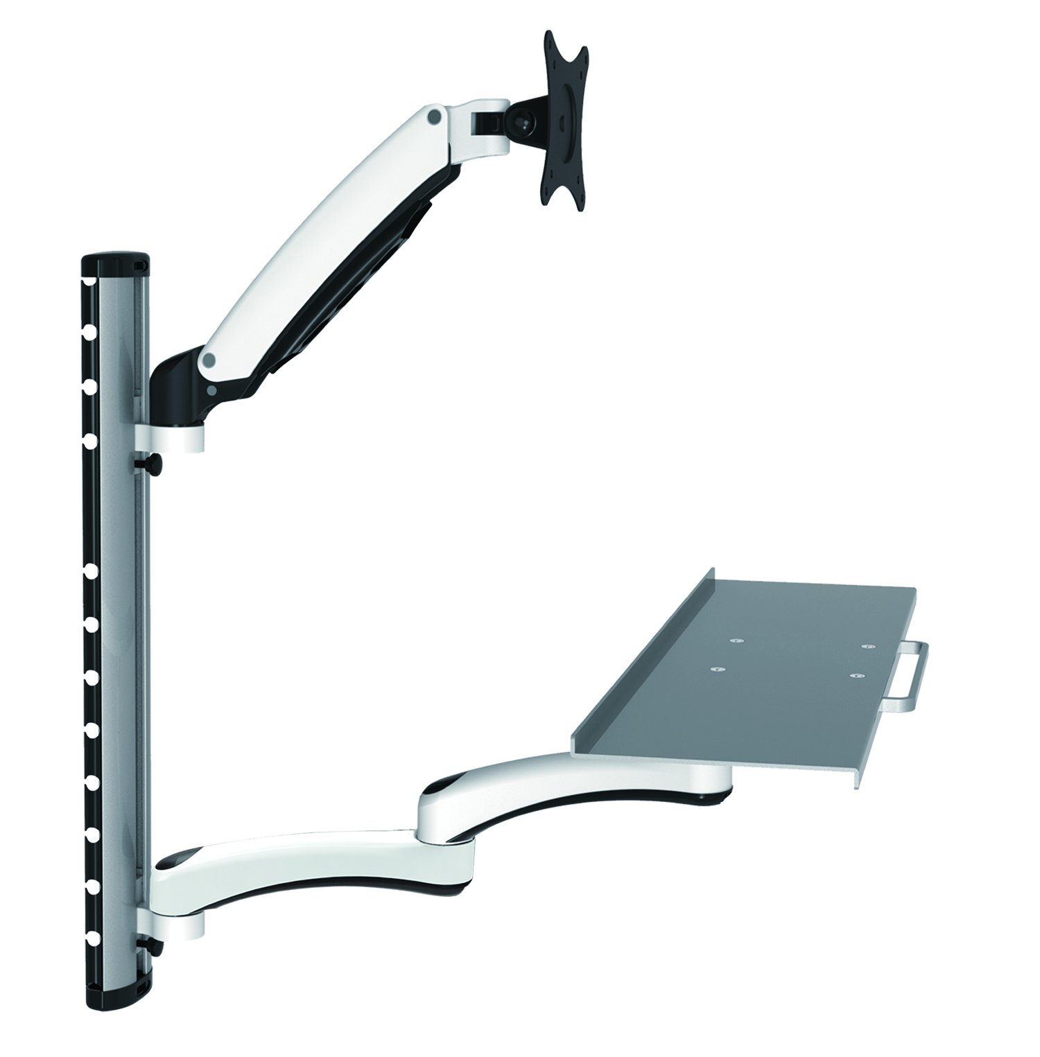 HFTEK® FY02CWS Workfit Workstation Monitor Support Wall Mount Bracket 15" - 27 " inches with VESA 75 / 100 (FY02CWS)