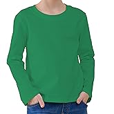 BROWNKNOT Toddler Boys Long Sleeve Shirt Cotton Crewneck Tees Kids Winter T Shirts Baby Solid Color Tops, 2T-5T