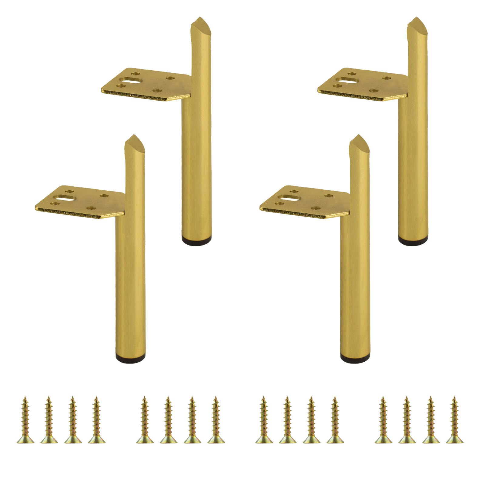 Photo 1 of CUKE2BEET 4 Pack Metal Modern Furniture Legs, Heavy Duty Furniture Replacement Legs for TV Stand, DIY Table Legs Metal Feet for Sofa, Cabinets, Cupboard (7 inch, Gold)