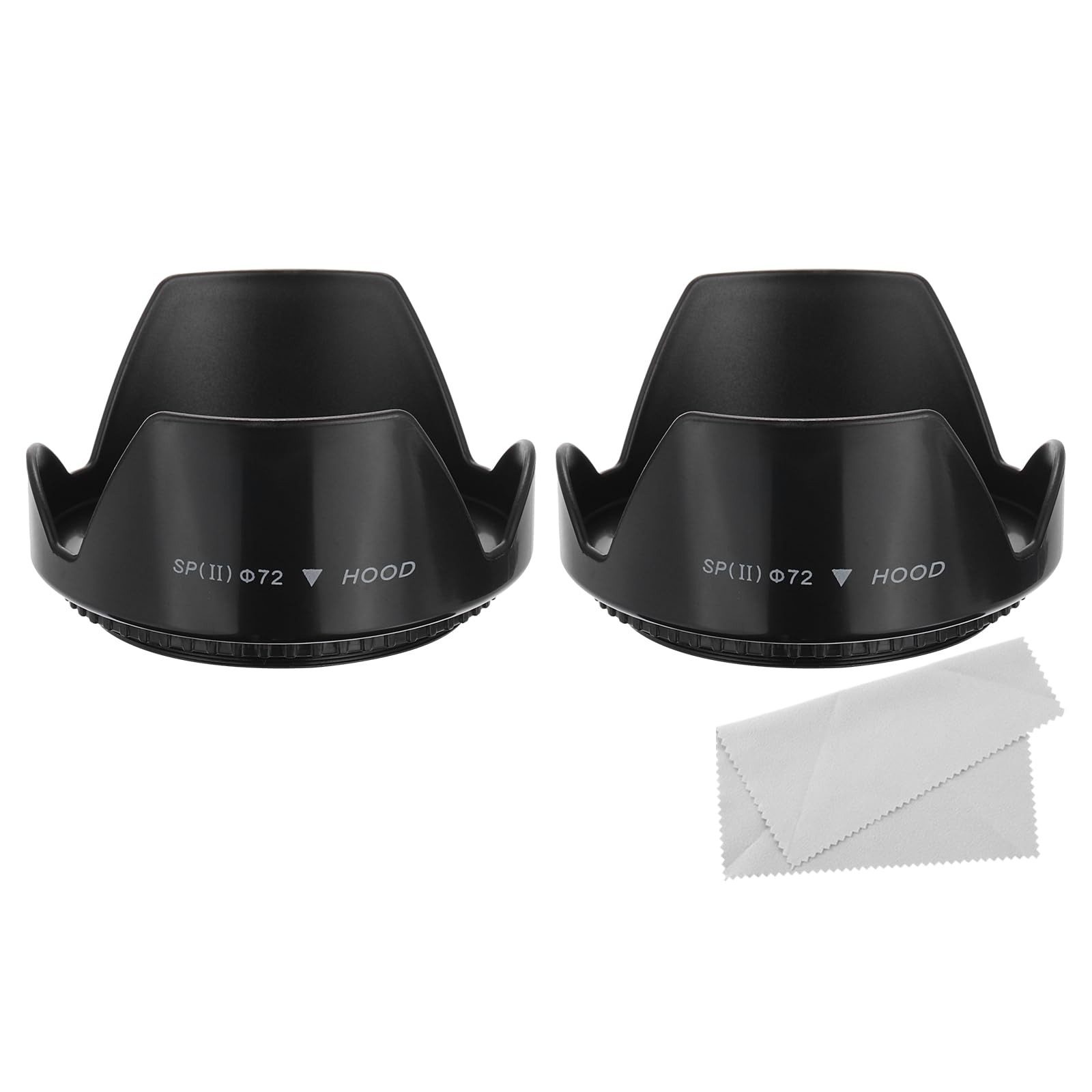 PATIKIL 72mm Camera Lens Hood, 2Pcs Flower Lens Hood Protector with Cloth for Anti-Reflection Blocks Excess Sunlight Enhance Camera Photography for Nikon, for Fujifilm, for Pentax