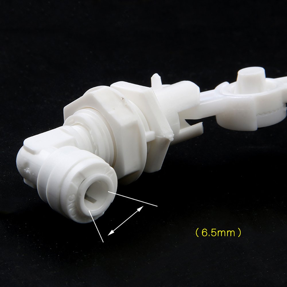 Mini White Plastic Quick Fitting Adjustable PVC Float Shut Off Valve