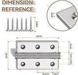 Bwintech 3 Pairs 75x50x2.0mm Chrome Fire Door Hinge Ball Bearing view 2
