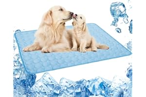 BIBOSS Pet Cooling Mat for Dog Puppy Cat Washable Cooling Pad, Reusable Ice Silk Dog Self Cooling Mat, Pet Sleeping Pad Blanket for Pet Beds Kennels Couches Sofa Floors Car Seats