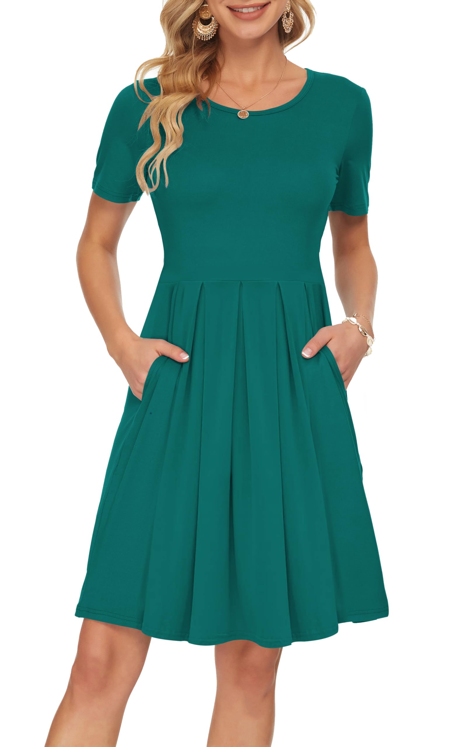 Ladies Dresses Swing Dress With Pockets Outboard Motor Accessory Women's  Empire Waist Swing Dress With Pockets