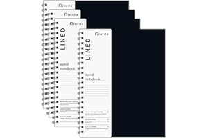 Rinrda Large Lined Notebook Spiral Notebook 8.5" x 11"-4 Pack LINED Notebook 7mm Ruled Hardcover Notebook 120 Pages 100 GSM Thick Paper Notebook Hardcover Journal for School, Office,Study and Notes