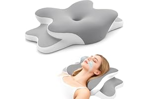 Sleep Apnea Pillow with Neck Pain & Snoring Relief -Orthopedic Cervical Pillow, Ergonomic Contour Memory Foam for Side, Back,