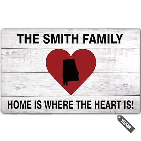 Amazon Com Msmr Personalized Your Name Doormat Love
