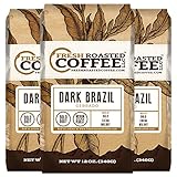 12-Ounce Bags , Dark Brazilian Cerrado, Fresh Roasted Coffee LLC.(Pack of 3 Whole Bean)