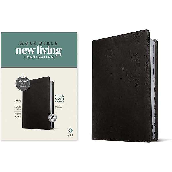 NLT Giant Print Bible, Filament Enabled (LeatherLike, Cranberry
