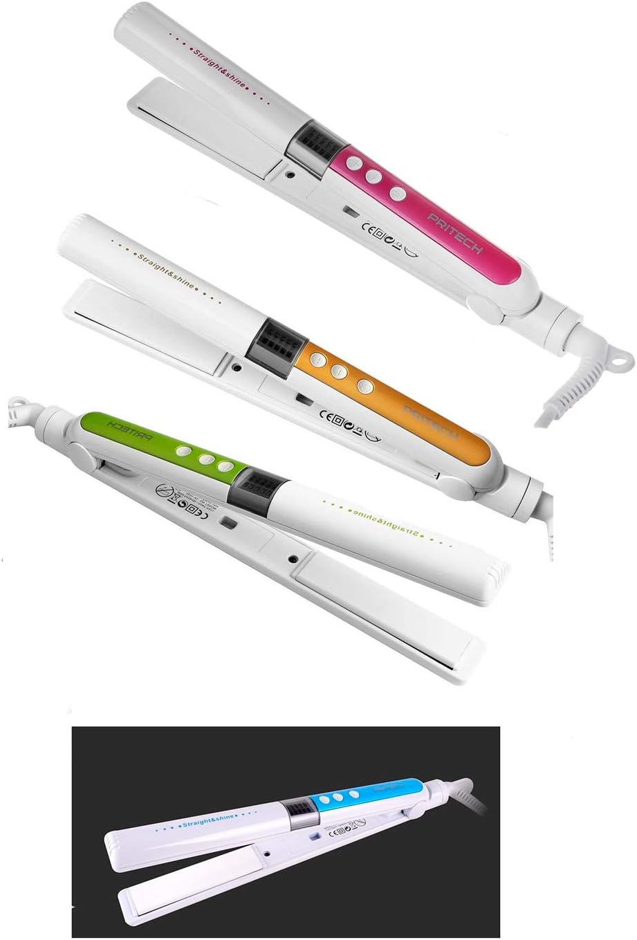 Pritech - Hair Straightener - different colors - LCD display ...
