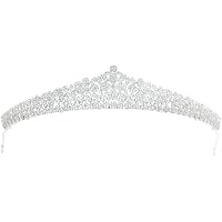 Copper Cubic Zirconia Wedding Tiara Crown Hair Accessory S16438 Amazon.com: CZ Cubic Zirconia Crystals Princess Wedding  main image 3