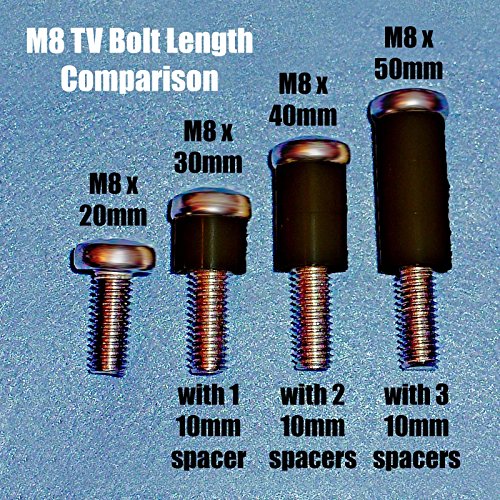 Xtra Long (40mm) M8 TV Wall Mount Bracket to TV Bolts • With 20mm Long