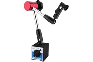 FITNATE Metal Magnetic Base,Magnetic Base Flexible and Strong Magnetic Stand for 3/8 inches Digital Dial Test Indicator Gauge 132lbs Max Pull