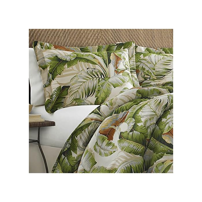 Tommy Bahama California King Comforter Set, Cotton Sateen Bedding