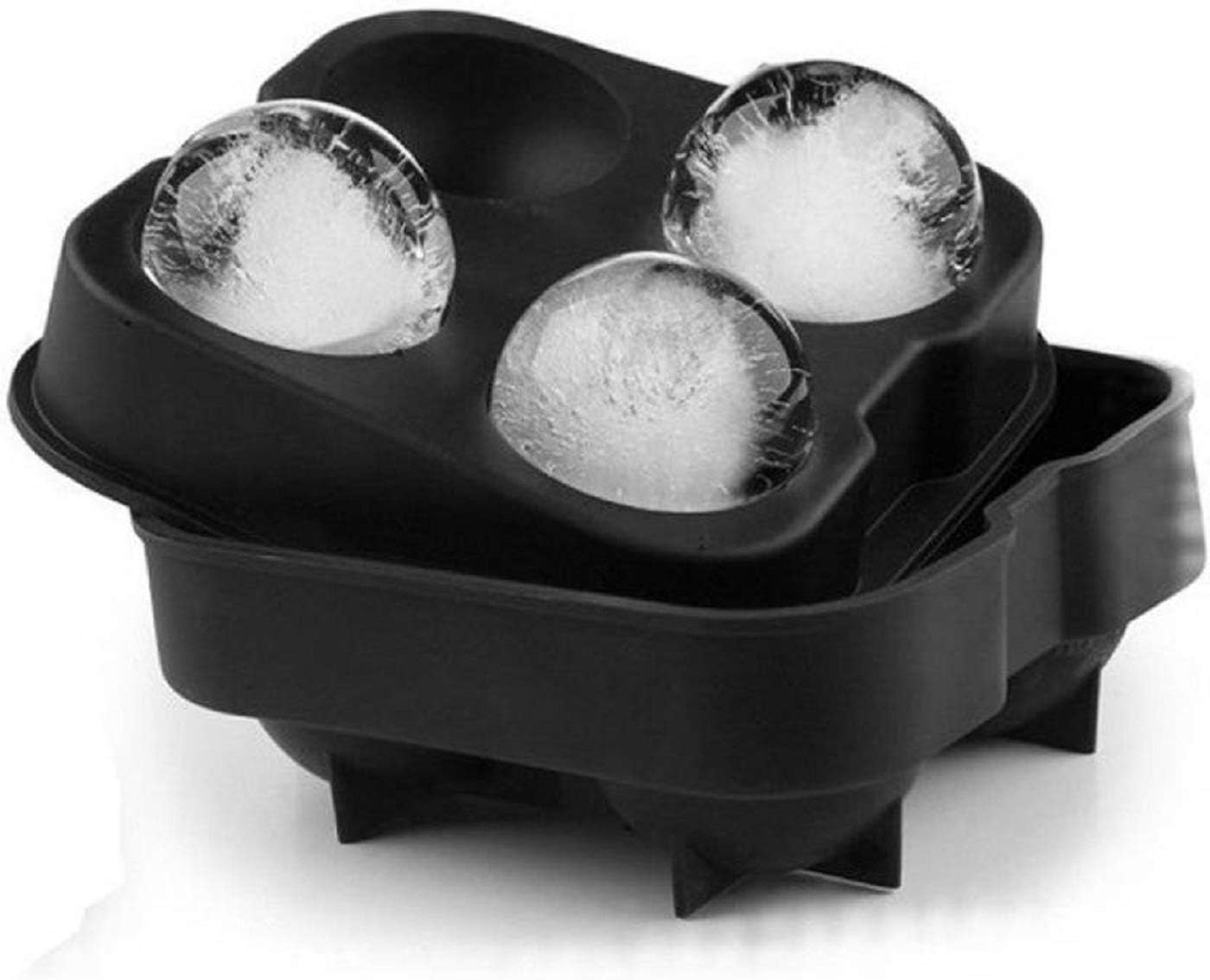 Gikvni BPA Free Silicone Whiskey Rounders 2-inch Ice Ball Maker, Standard Size (Assorted)