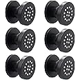 HOMEDEC 2inch Round Brass Shower Spa Massage Body Spray Wall Jets Showerhead Can Swivel, 6pcs, Matte Balck