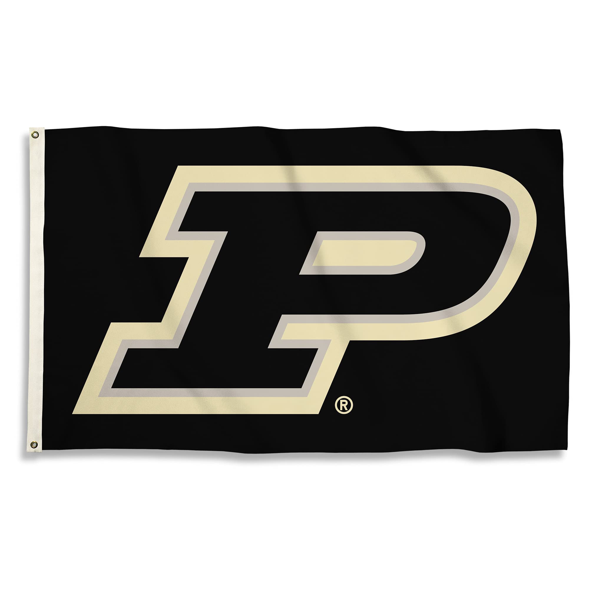 BSI NCAA Purdue Boilermakers 3 X 5 Foot Flag with Grommets, Gold, One Size (95233) — image 1