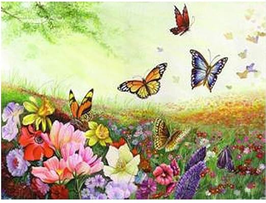 wubaiaiwo Mariposa Sin Marco DIY Pintura por Números Kits Pintura
