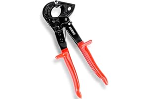 Sanuke Ratchet Cable Wire Cutter, Heavy Duty Ratcheting Cable Cutters for Electricians - Cutting Aluminum Copper Soft Wire up to 240mm²/600MCM