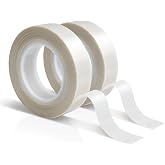 MEBMIK 2 Rolls 1/2 Inch x 33 Feet Low Friction Drawer Slide Tape - Squeak Resistant, Abrasion Resistant Surface Protection Tape for Wood, Cabinet, Curtain, Furniture, White