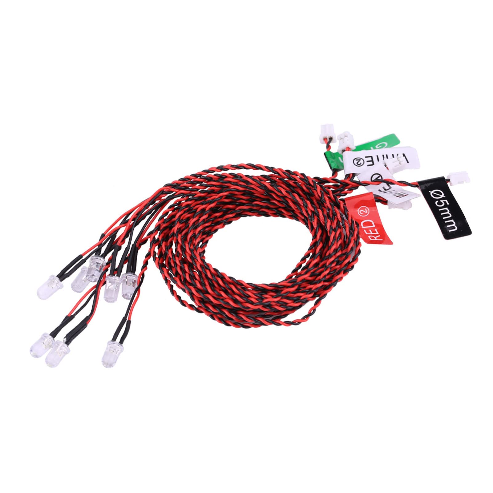 Tbest Ion Helicopter, RC Plane Lights Kit, 8 LED Lighting System, Compatible with RC Airplane, Helicopter, etc