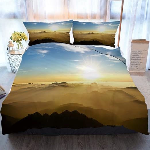 Amazon Com 4 Piece Bedding Sets Mother And Baby African Elephant Sunset Comforter Set Duvet Cover Bed Sheets Pillow Cases For Childrens Kids Teens Adults Twin Size Safari Theme Orange Black Home Kitchen