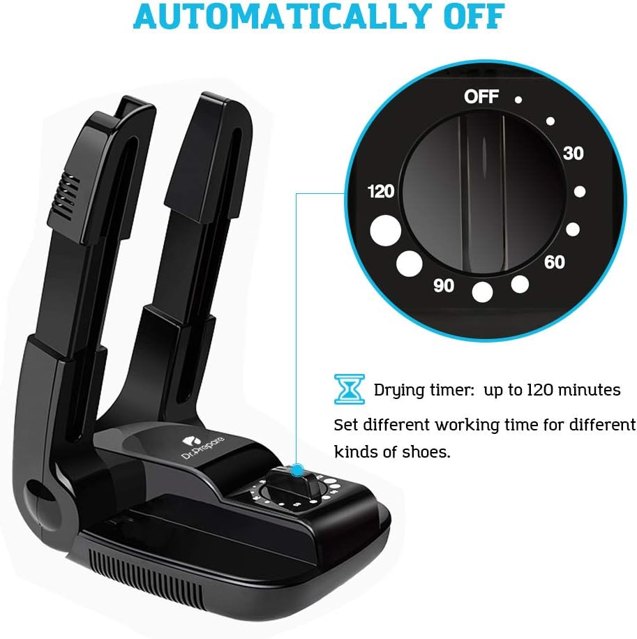 Dr. Prepare Boot Dryer Shoe Dryer, Glove Dryer & Boot Warmer with Heat Blower, Portable Adjustable Rack and Timer, Folding Design & Quick Drying for Shoes, Gloves, Hats, Socks, Ski Boots: Home & Kitchen