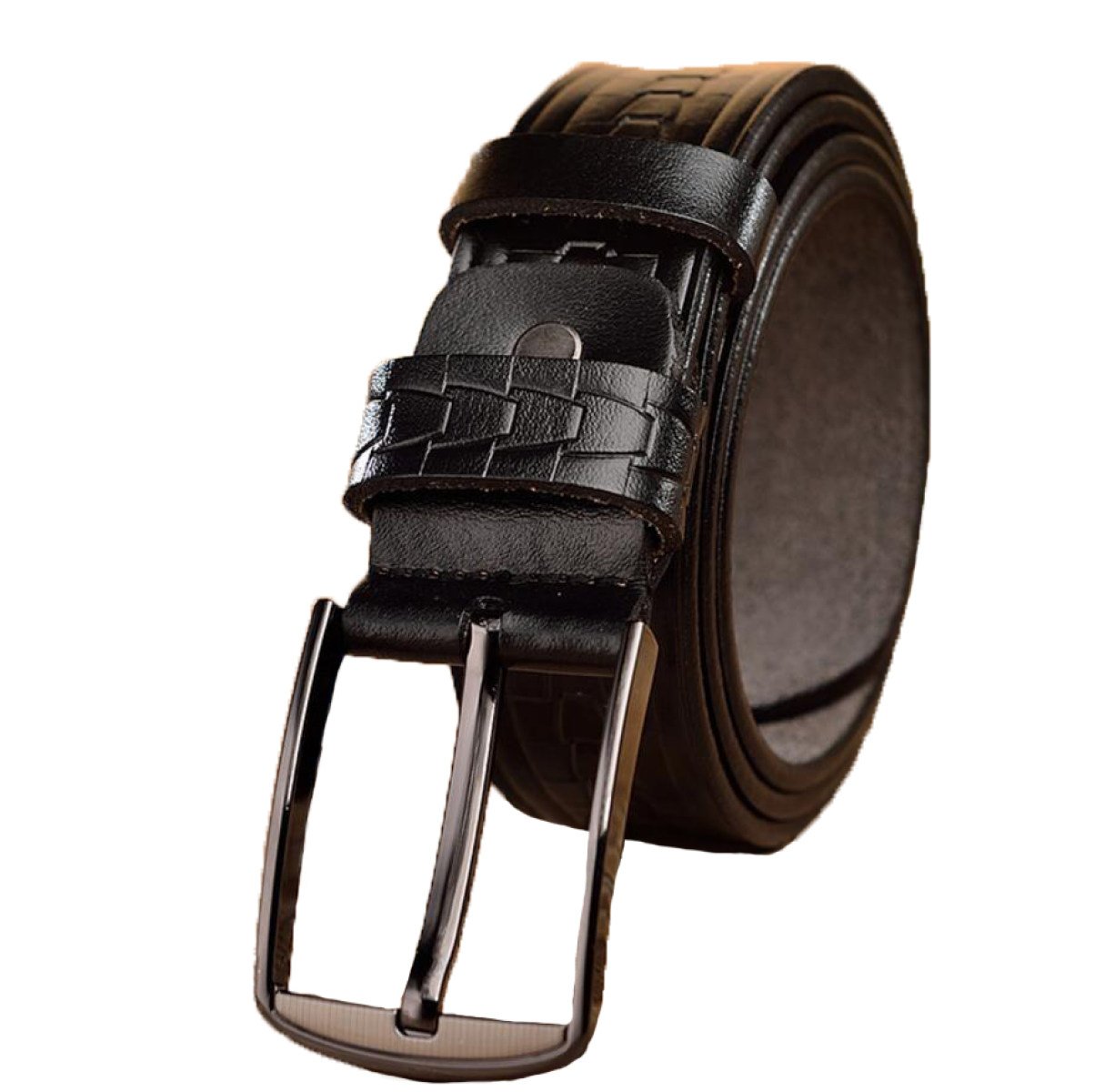 Men's Leather Belt Pulley With Alloy Buckle Comfortable Belt Belt Buckle Length Adjustable - Exquisite Gift Box