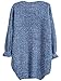 SheIn Women's Loose Dip Hem Long Sleeve Knit Pullover Sweater