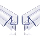2-Pack Butecare Frameless Shower Door Bottom Seal for Glass Doors &ndash; Stop Shower Leaks and Create a Water Barrier (3/8&rdquo; x 39&rdquo;)