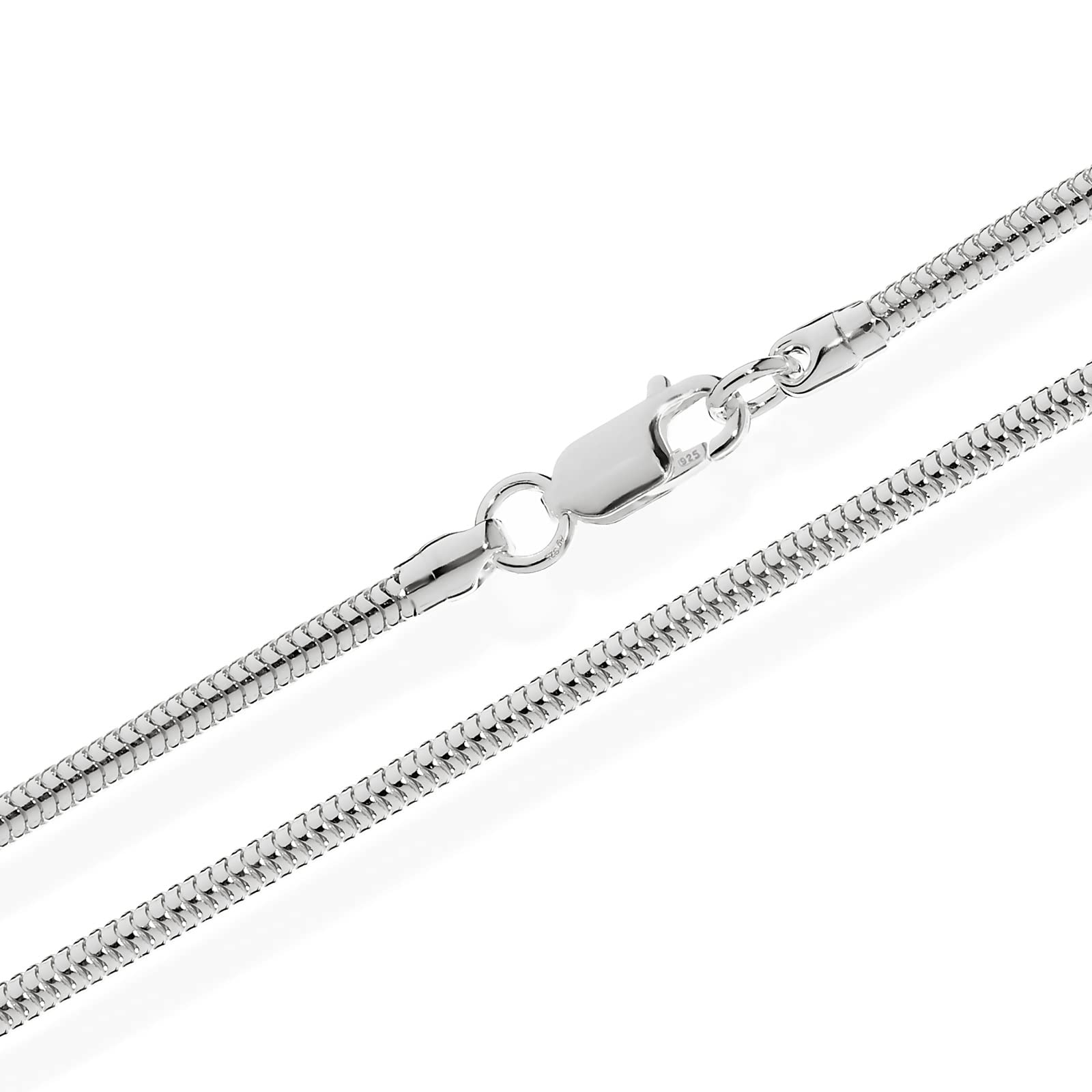 NKlaus 70cm snake chain 3mm 925 sterling silver heavy silver necklace round 4280