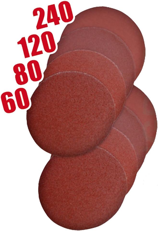 Sandpaper Sanding discs, 150 x Grain 80 Velco-Backed 180 MM Kingbarney