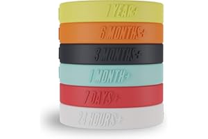 FLUXPRDX Viceband - Sobriety Gifts for Women and Men - Wearable Sober Coin Chip - Silicone Goal Progression Bracelet for Mental Health