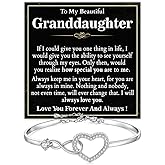 To My Granddaughter Bracelet, Granddaughter Infinity Heart Bracelet, Granddaughter's Jewelry Gift From Grandma Grandpa With Message Card And Box Meaning, Graduation Gift, Birthday Christmas Gifts