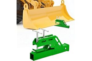 EBESTTECH Tractor Bucket Receiver 2 inch Clamp on Trailer Hitch for Tractor Non-Slip Ball for Lawn Kubota Deere Bobcat Green Attachment
